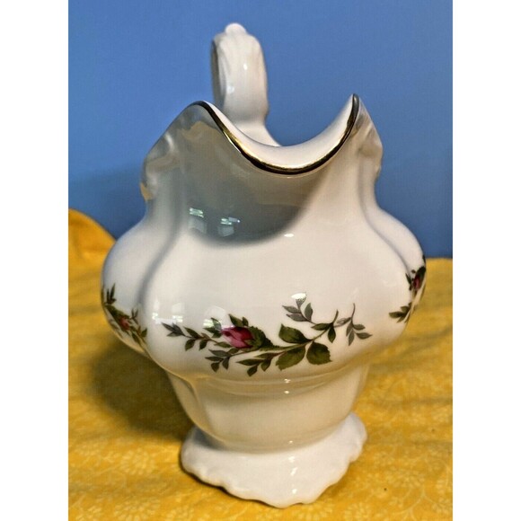 Johann Haviland Creamer Cream Pitcher Traditions Fine China MOSS ROSE Gold Trim - Picture 3 of 8